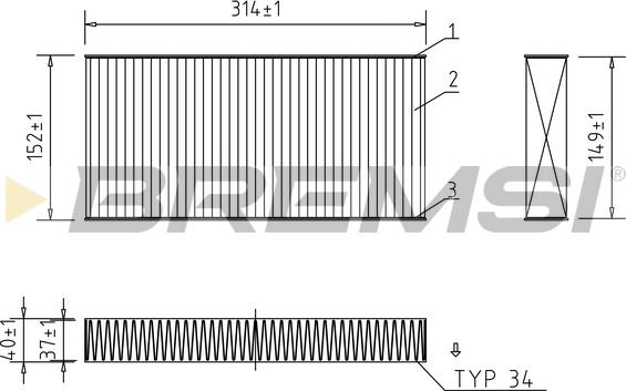 Bremsi FC0997C - Filter, interior air autospares.lv