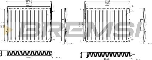 Bremsi FC0968C - Filter, interior air autospares.lv