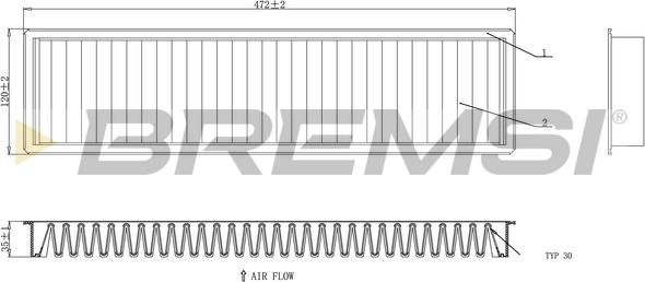 Bremsi FC0986C - Filter, interior air autospares.lv