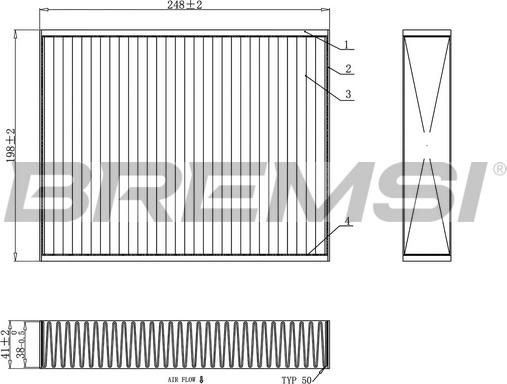 Bremsi FC0455 - Filter, interior air autospares.lv