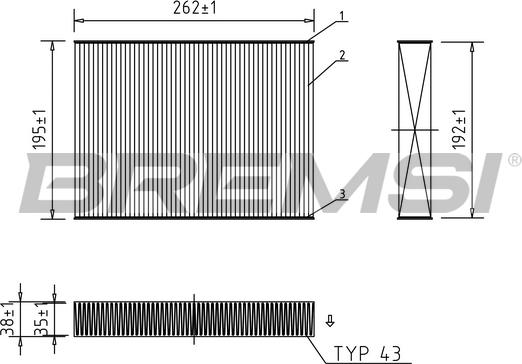 Bremsi FC0469 - Filter, interior air autospares.lv