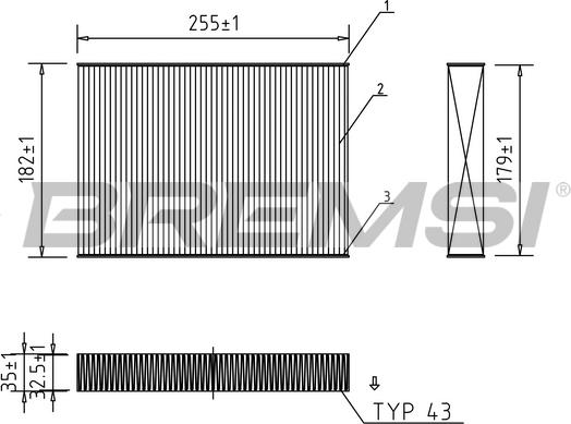Bremsi FC0462 - Filter, interior air autospares.lv