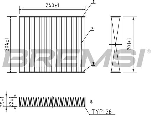 Bremsi FC0073C - Filter, interior air autospares.lv