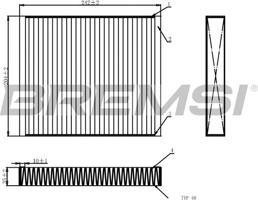 Bremsi FC0073 - Filter, interior air autospares.lv