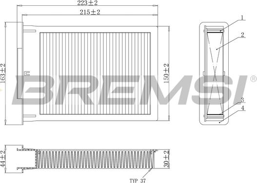 Bremsi FC0077 - Filter, interior air autospares.lv