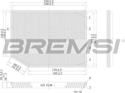 Bremsi FC1542C - Filter, interior air autospares.lv