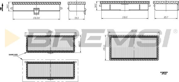 Bremsi FC1557 - Filter, interior air autospares.lv
