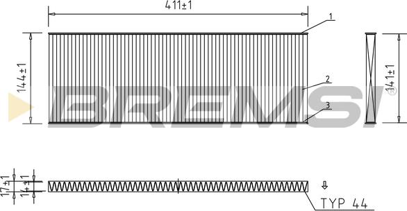 Bremsi FC1532C - Filter, interior air autospares.lv