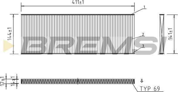 Bremsi FC1532 - Filter, interior air autospares.lv