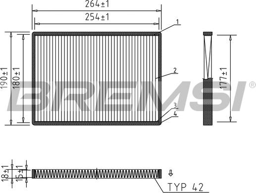 Bremsi FC1334 - Filter, interior air autospares.lv