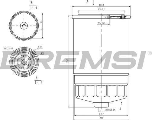 Bremsi FE0053 - Fuel filter autospares.lv