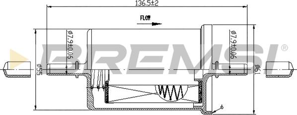 Bremsi FE0061 - Fuel filter autospares.lv
