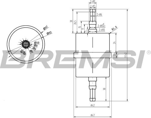 Bremsi FE0035 - Fuel filter autospares.lv