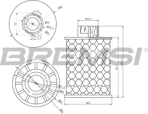 Bremsi FE0150 - Fuel filter autospares.lv