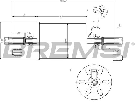 Bremsi FE0845 - Fuel filter autospares.lv