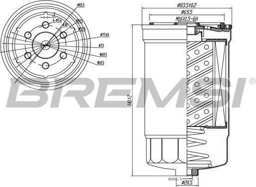 Bremsi FE0827 - Fuel filter autospares.lv