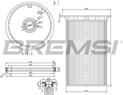 Bremsi FE0341 - Fuel filter autospares.lv