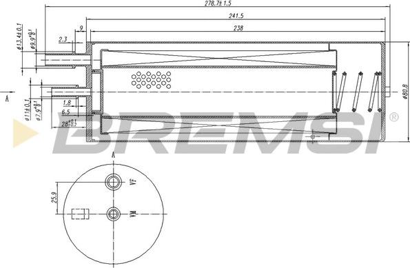 Bremsi FE0796 - Fuel filter autospares.lv
