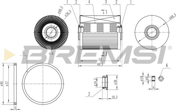 Bremsi FE0770 - Fuel filter autospares.lv