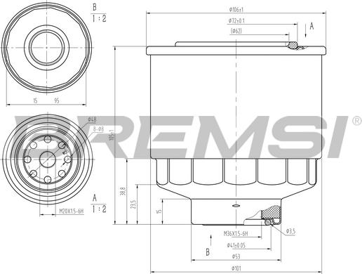 Bremsi FE1477 - Fuel filter autospares.lv