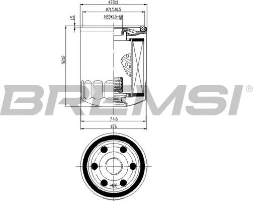 Bremsi FL0300 - Oil Filter autospares.lv