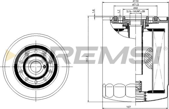 Bremsi FL0297 - Oil Filter autospares.lv