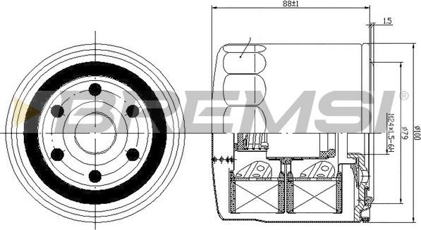 Bremsi FL0710 - Oil Filter autospares.lv