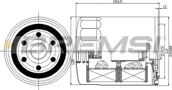 Bremsi FL0711 - Oil Filter autospares.lv