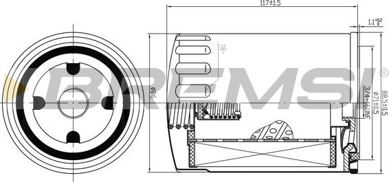 Bremsi FL0724 - Oil Filter autospares.lv