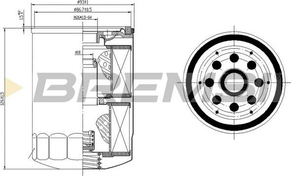 Bremsi FL1422 - Oil Filter autospares.lv