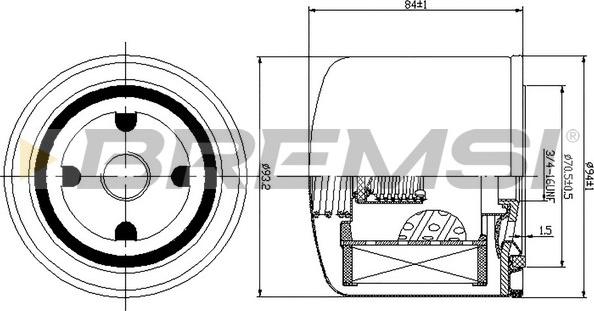 Bremsi FL1299 - Oil Filter autospares.lv