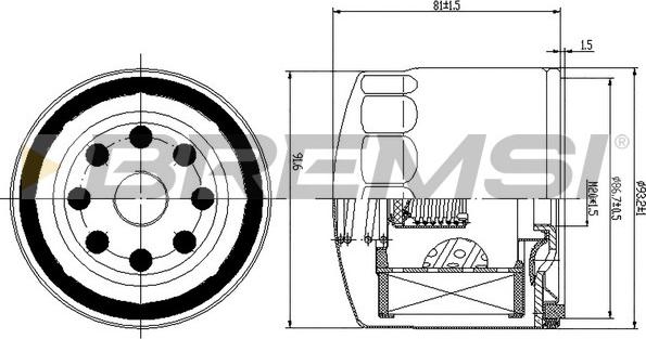 Bremsi FL1771 - Oil Filter autospares.lv