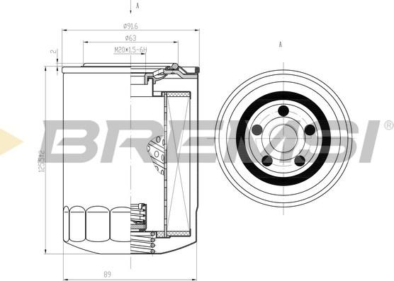 Bremsi FL1772 - Oil Filter autospares.lv