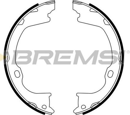 Bremsi GF4986 - Brake Shoe Set, parking brake autospares.lv