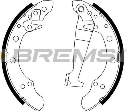 Bremsi GF0543 - Brake Shoe Set autospares.lv