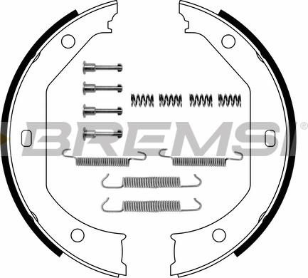 Bremsi GF0080-1 - Brake Shoe Set, parking brake autospares.lv