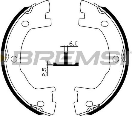 Bremsi GF0147 - Brake Shoe Set, parking brake autospares.lv