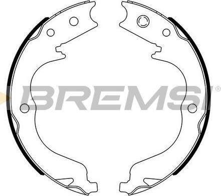 Bremsi GF0109 - Brake Shoe Set, parking brake autospares.lv