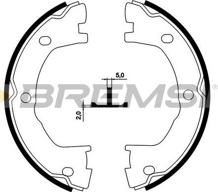 Bremsi GF0183 - Brake Shoe Set, parking brake autospares.lv