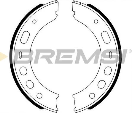 Bremsi GF0399A - Brake Shoe Set, parking brake autospares.lv