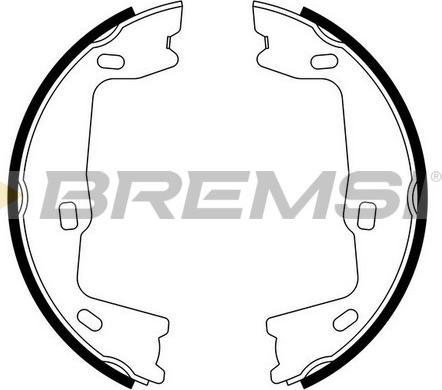 Bremsi GF0349 - Brake Shoe Set, parking brake autospares.lv