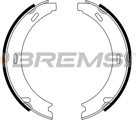 Bremsi GF0302 - Brake Shoe Set, parking brake autospares.lv