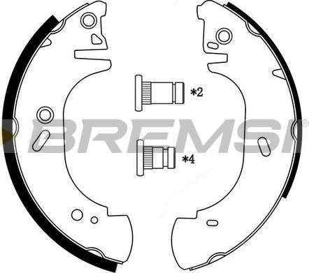 Bremsi GF0231 - Brake Shoe Set autospares.lv