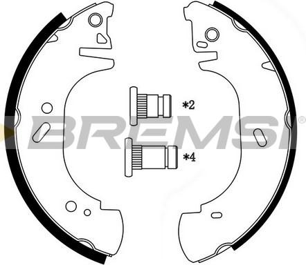 Bremsi GF0233 - Brake Shoe Set autospares.lv