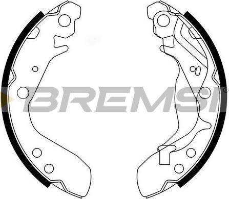 Bremsi GF0712 - Brake Shoe Set autospares.lv