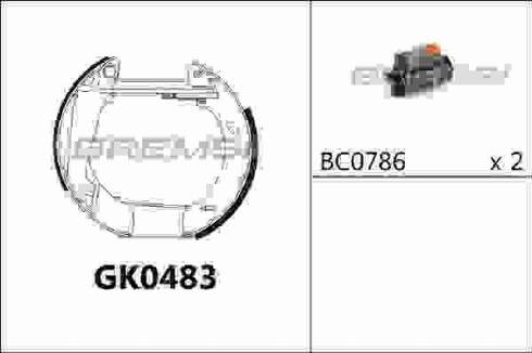 Bremsi GK0483 - Brake Shoe Set autospares.lv