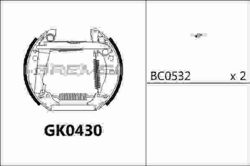 Bremsi GK0430 - Brake Shoe Set autospares.lv