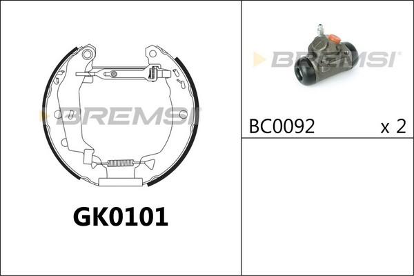 Bremsi GK0101 - Brake Shoe Set autospares.lv