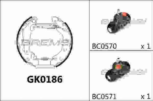 Bremsi GK0186 - Brake Shoe Set autospares.lv