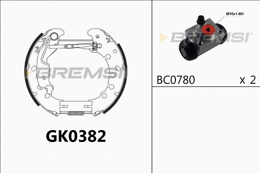Bremsi GK0382 - Brake Shoe Set autospares.lv